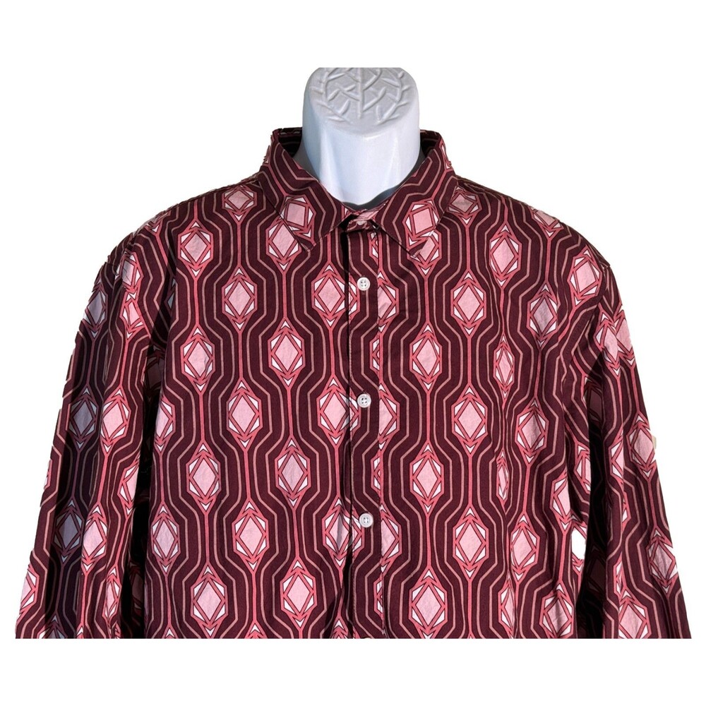 INC INTERNATIONAL CONCEPTS Men's‎ Long Sleeve Button Down Red XXL - Picture 2 of 6